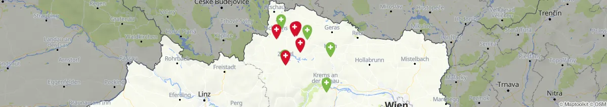 Kartenansicht für Apotheken-Notdienste in der Nähe von Echsenbach (Gemeinde, Niederösterreich) (35)